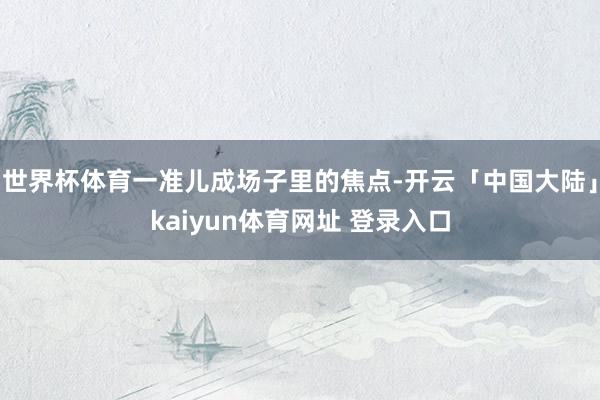 世界杯体育一准儿成场子里的焦点-开云「中国大陆」kaiyun体育网址 登录入口