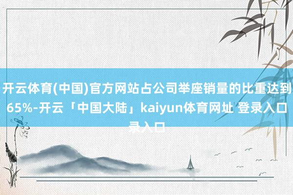 开云体育(中国)官方网站占公司举座销量的比重达到65%-开云「中国大陆」kaiyun体育网址 登录入口