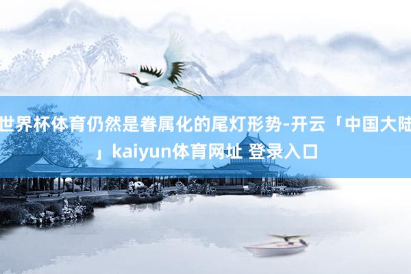 世界杯体育仍然是眷属化的尾灯形势-开云「中国大陆」kaiyun体育网址 登录入口
