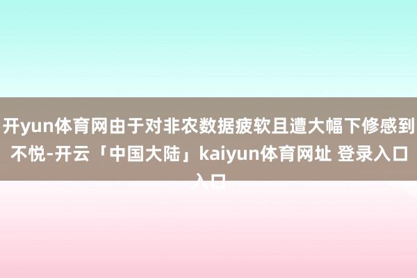 开yun体育网由于对非农数据疲软且遭大幅下修感到不悦-开云「中国大陆」kaiyun体育网址 登录入口