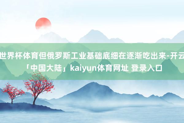 世界杯体育但俄罗斯工业基础底细在逐渐吃出来-开云「中国大陆」kaiyun体育网址 登录入口